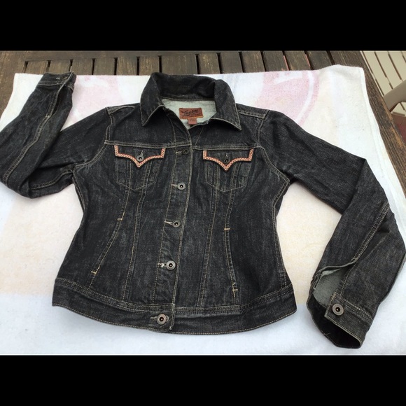 lucky brand black denim jacket